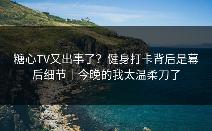 糖心TV又出事了？健身打卡背后是幕后细节｜今晚的我太温柔刀了