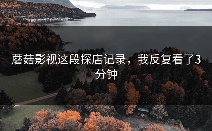 蘑菇影视这段探店记录，我反复看了3分钟